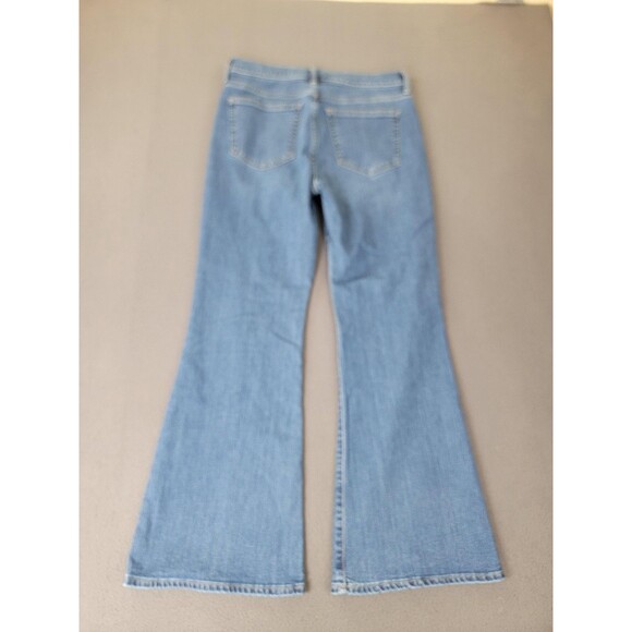 Gap Jeans Womens 8 Petite 29 Blue '70s Flare High Rise Medium Wash Stretch Denim - Picture 12 of 13
